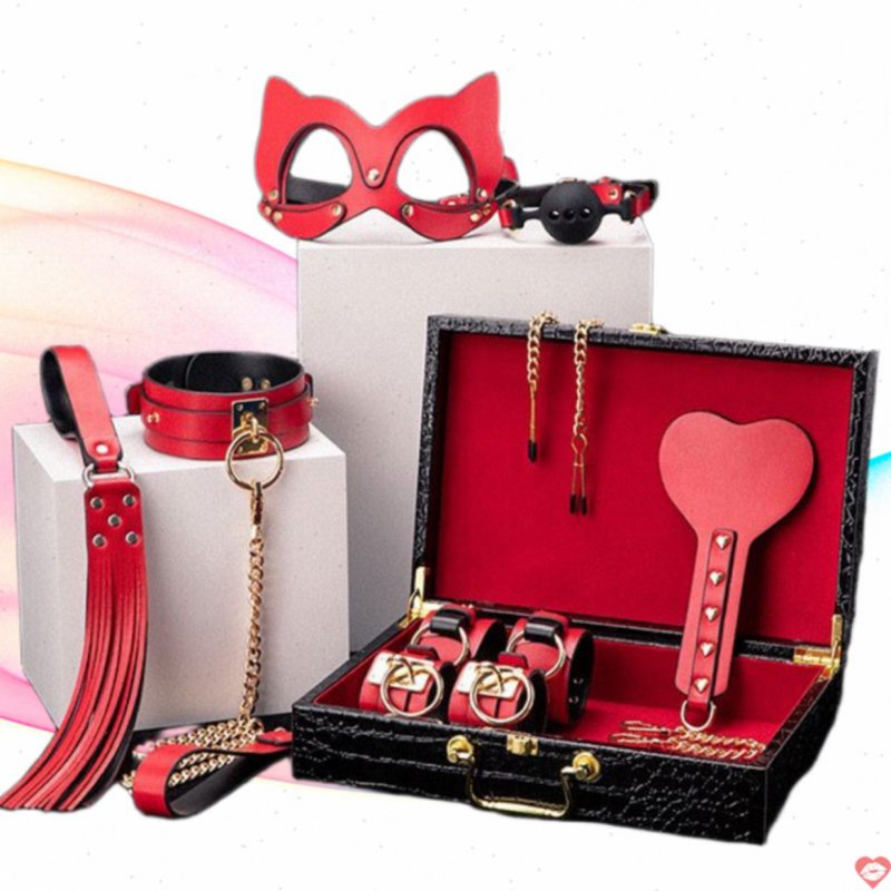 Bộ đồ chơi bạo dâm BDSM 8 món bằng da PU cao cấp