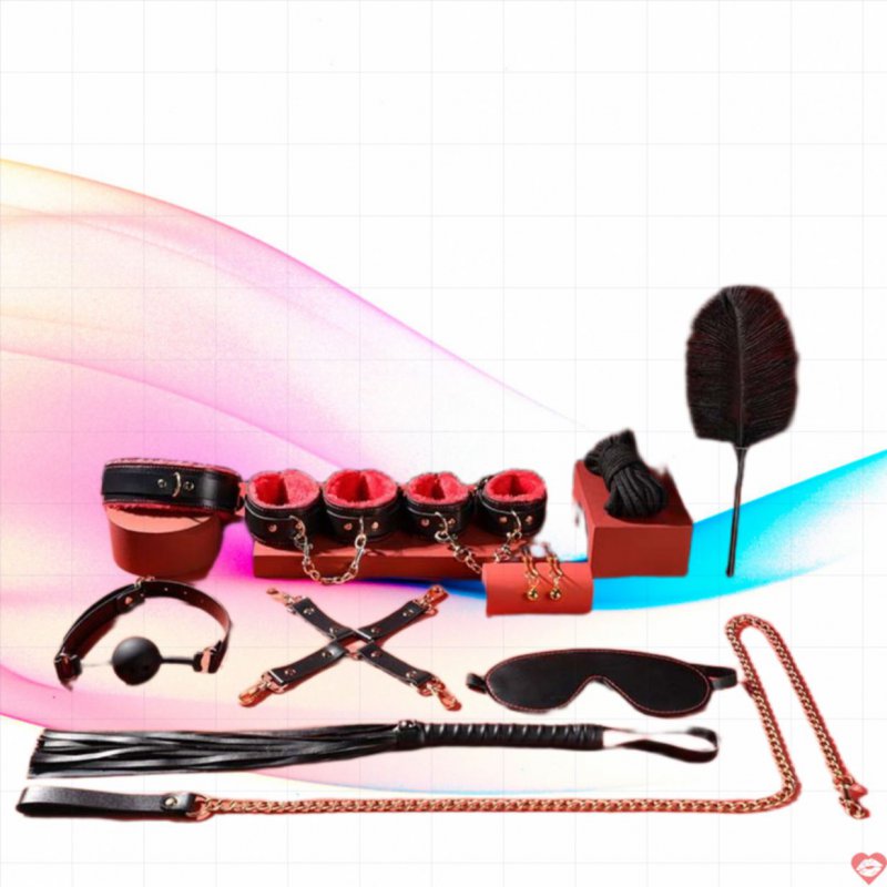 Bộ BDSM Mizzzee BIN002 nâng cấp 10 món đen pha đỏ đầy khiêu gợi