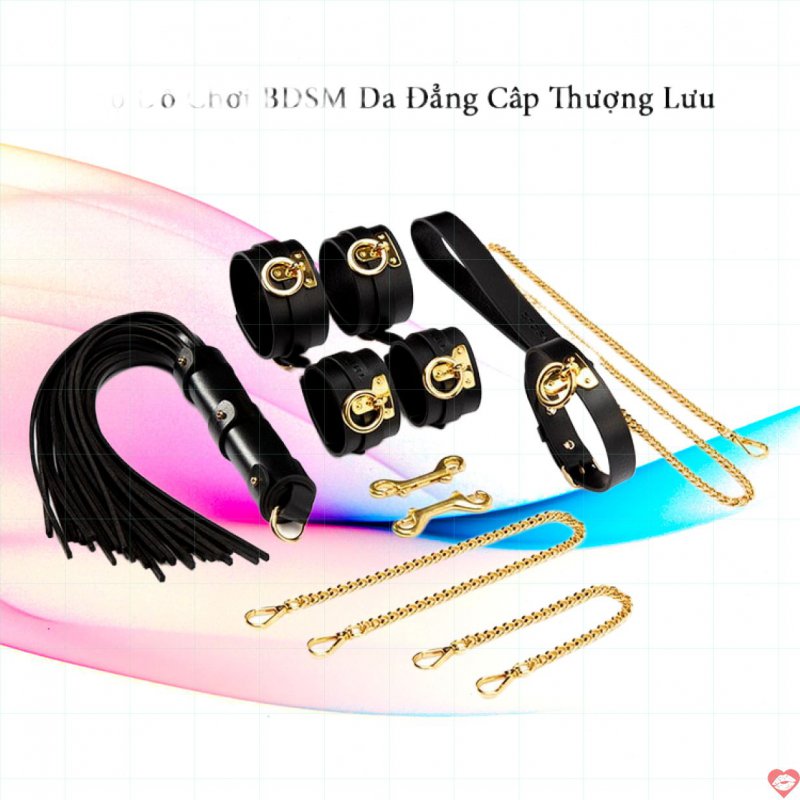 Bộ Đồ Bạo Dâm BDSM 100% Da Thật Mạ Vàng 24K Đẳng Cấp thượng lưu