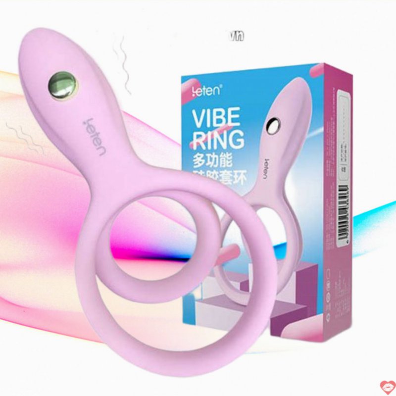 Vòng rung đeo dương vật có lưỡi liếm âm vật Leten Vibe Ring