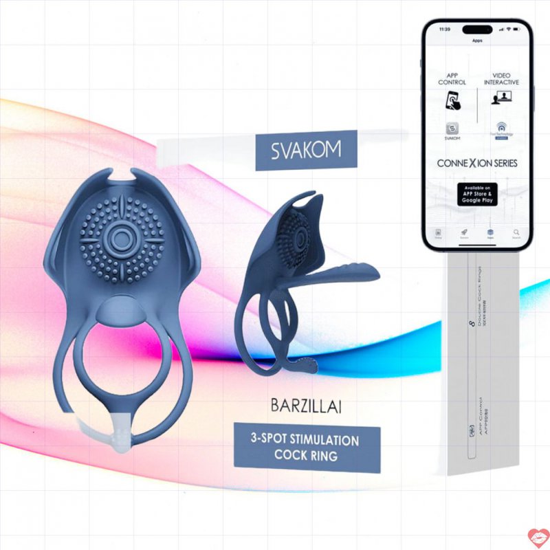 Svakom Barzillai vòng rung đeo dương vật kết nối điện thoại