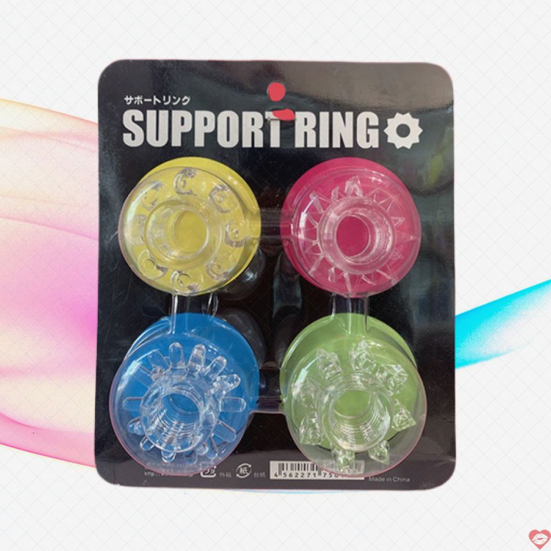Bộ 4 vòng đeo dương vật có bi gai Support Ring