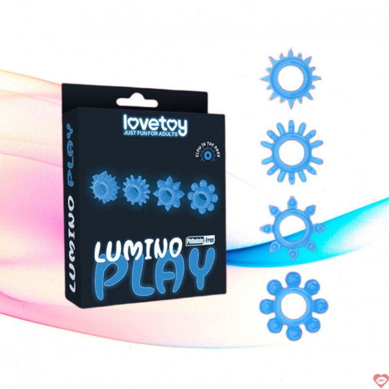 Bộ 04 vòng đeo dương vật Lovetoy Lumino Play dạ quang