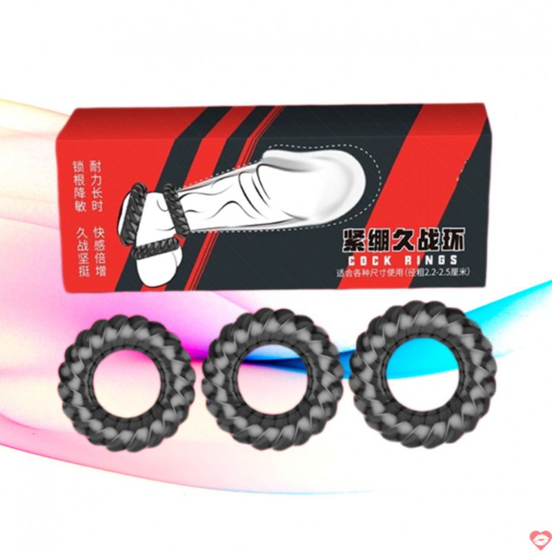 Bộ 03 vòng đeo chống xuất tinh sớm Manmiao màu đen