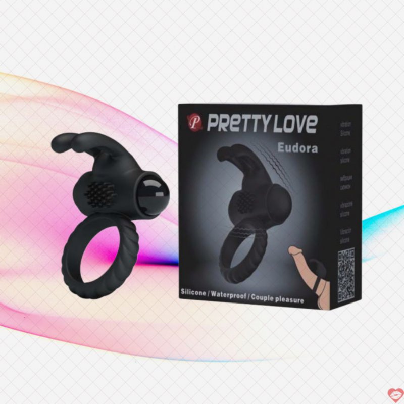 Vòng đeo rung Black Prettylove Eudora tai thỏ rung cực mạnh