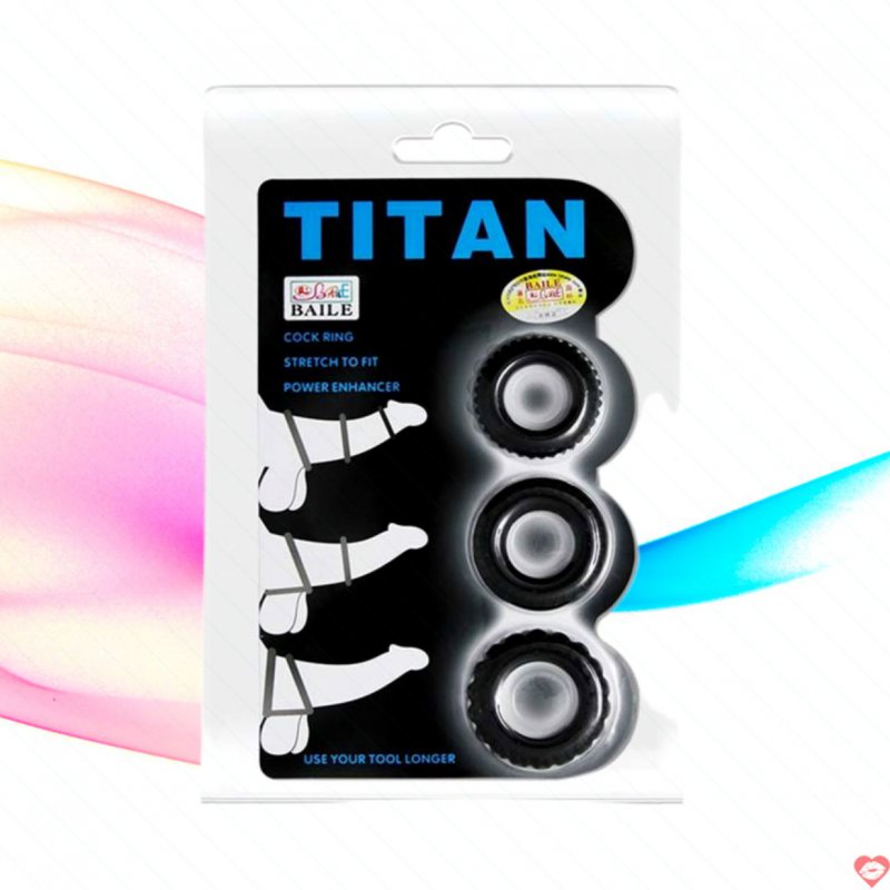 Bộ 3 Vòng đeo dương vật chống xuất tinh sớm Baile Rock Claymore