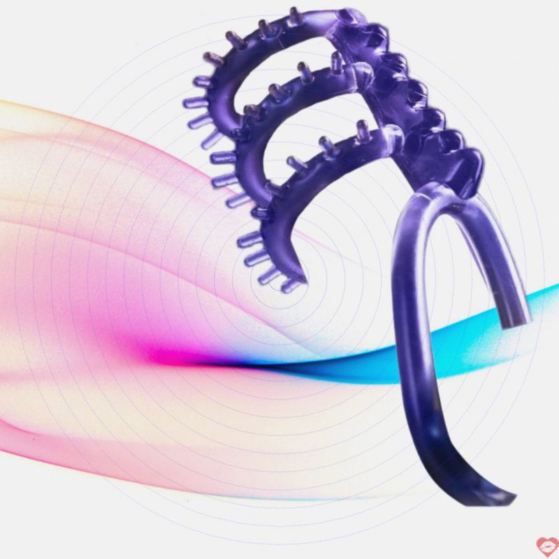 Vòng đeo dương vật Gai gân nổi hở thân Mizzzee Spiked wheel set