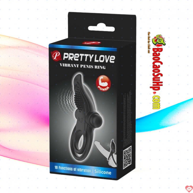 Vòng rung đeo dương vật Baile Prettylove BI-210203 PUSH rung