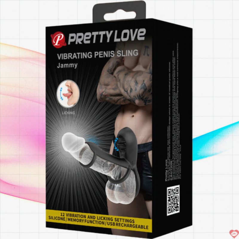 Vòng Rung Đeo Dương Vật Kết Hợp Lưỡi LIếm Siêu Phê - Prettylove Penis Sling