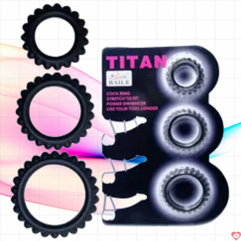 3 VÒNG ĐEO DƯƠNG VẬT TITAN CHỐNG XUẤT TINH SỚM