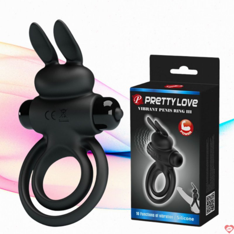 Vòng Rung Tai Thỏ Prettylove 10 Kiểu Rung 2 Dây Choàng Chắc Chắn