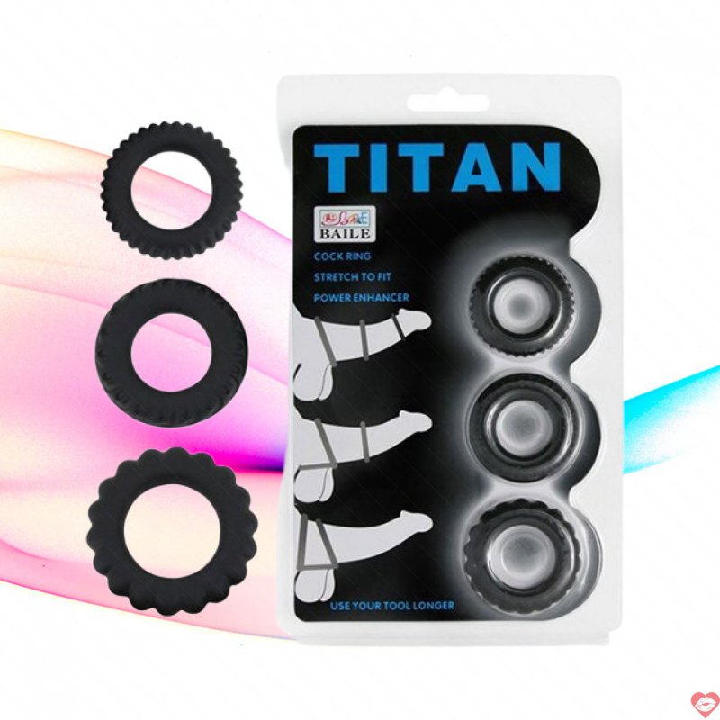 Bộ 3 Vòng Đeo Dương Vật Titan Cao Cấp