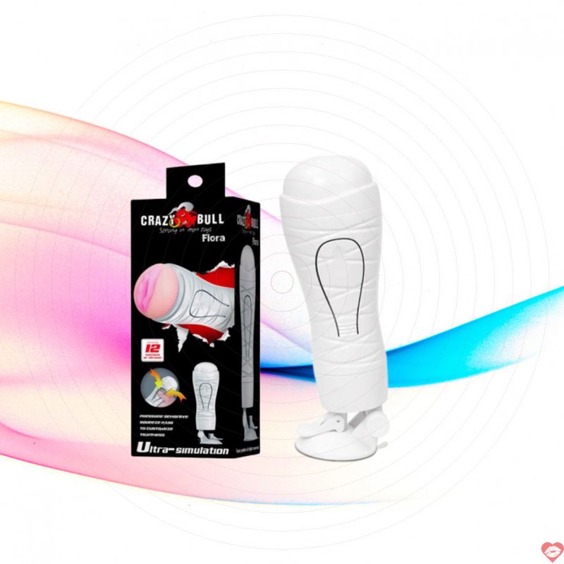Âm đạo giả gắn tường có rung Crazy Bull Flora