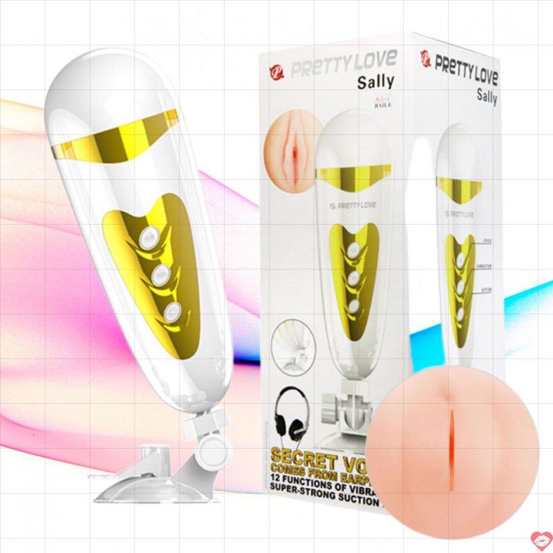 Âm đạo giả gắn tường sạc pin 12 chế độ có âm thanh Pretty Love Sally