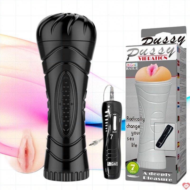 Âm đạo giả ngụy trang đèn pin Baile Pussy 7 chế độ rung