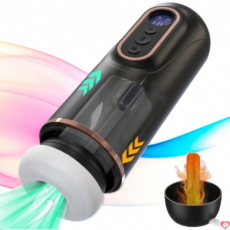 Cốc thủ dâm tự động có sưởi ấm rung thụt co thắt bú cu cực phê