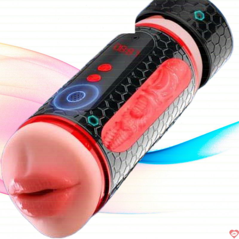 Cốc thủ dâm 2 đầu Jiuai Airplane Cup 5D màn hình LCD rung rên