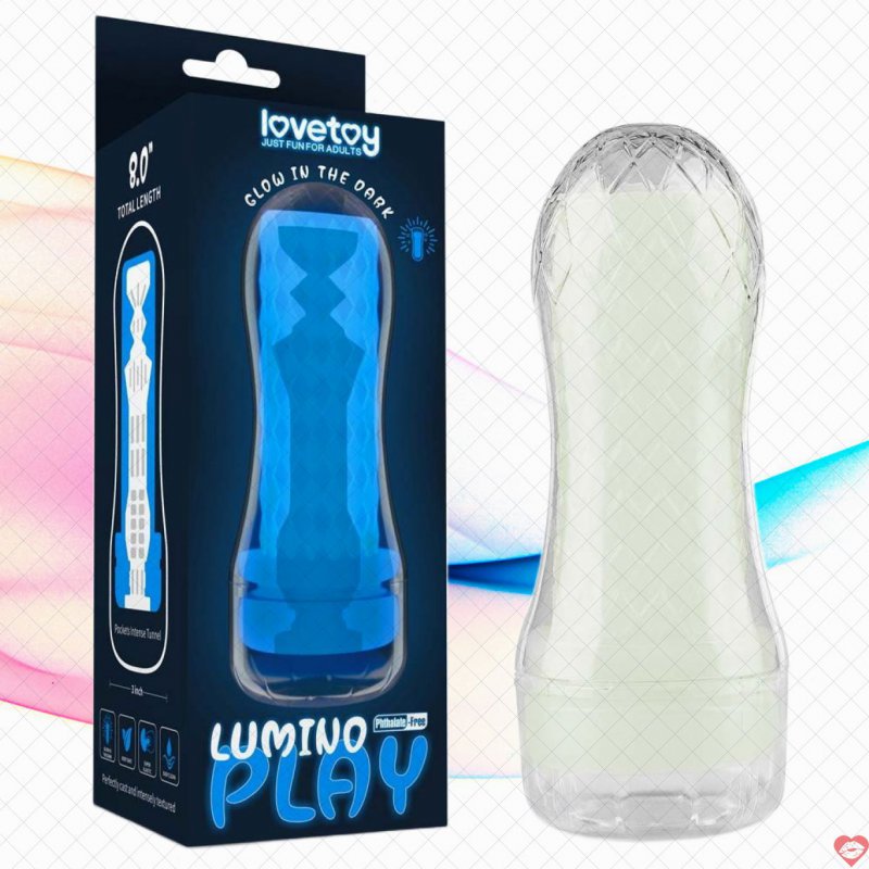 Cốc thủ dâm trong suốt Lovetoy USA Lumino Play Masturbator dạ quang