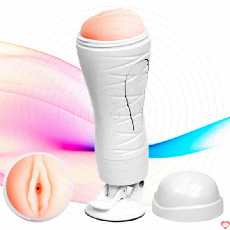 Âm Đạo Giả Nguỵ Trang Đèn Pin 12 Chế Độ Rung Rung Crazy Bull Flora Trắng Baile