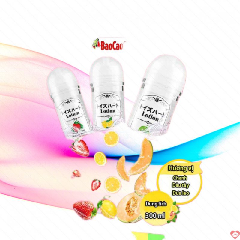 Gel bôi trơn Nhật Bản 3in1 thơm trái cây 300ml, mềm mượt 