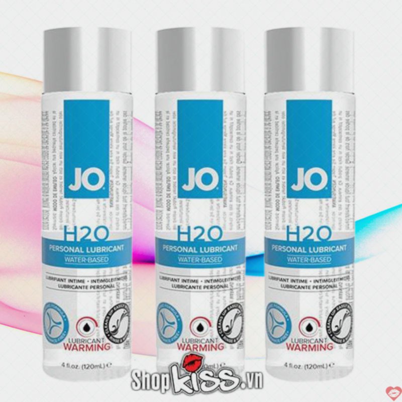Gel bôi trơn gốc nước Jo H2O 120ml nóng ấm mềm mượt 