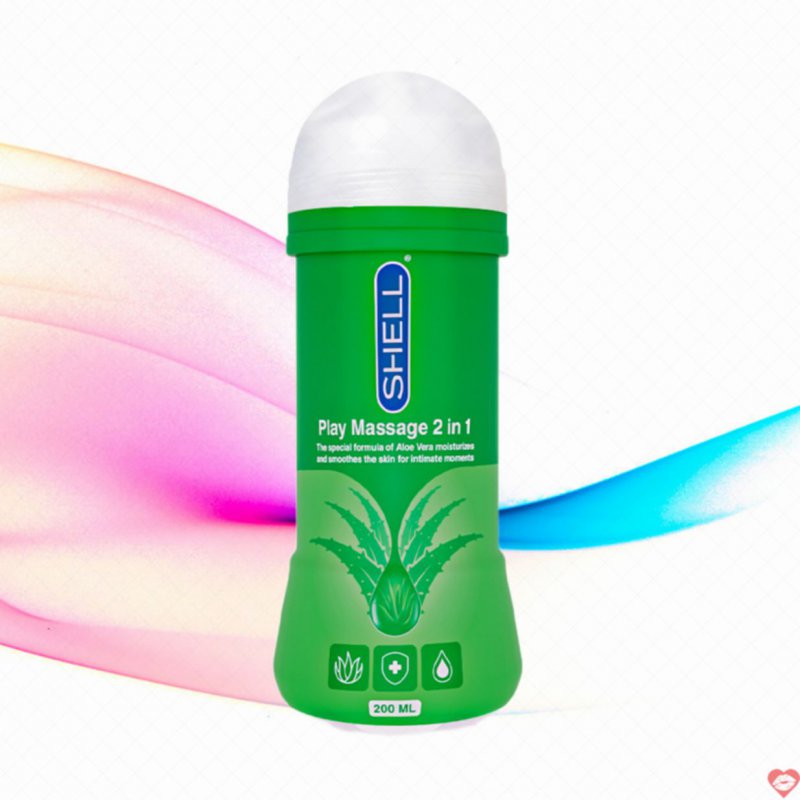 Gel bôi trơn Shell Play 2in1 dưỡng ẩm mát lạnh Aloe Vera 200ml 