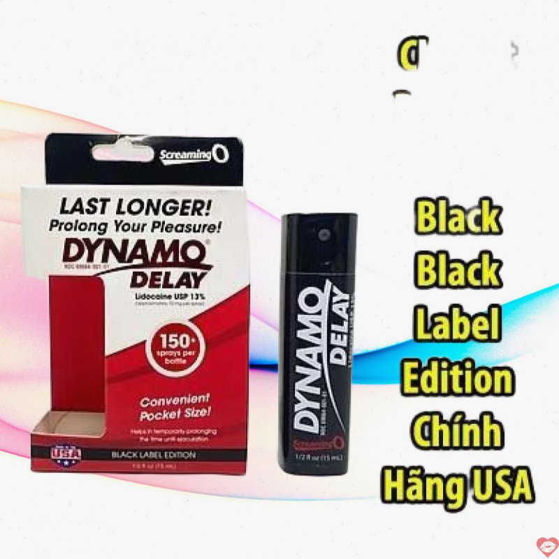 Chai xịt Dynamo delay Black Black Label Edition Chính Hãng USA