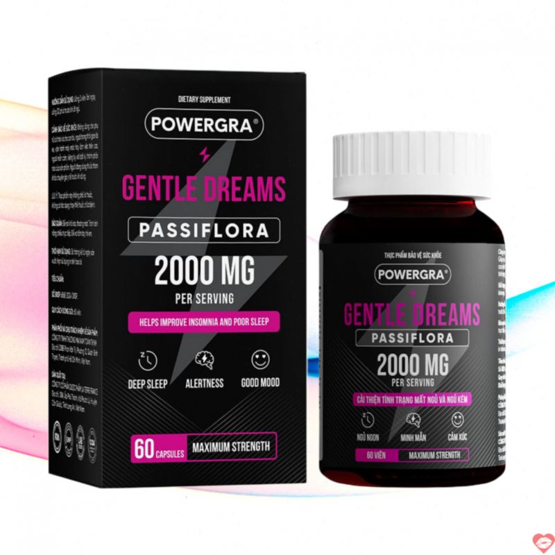 Powegra Gentle Dreams 60 viên - Hỗ trợ giấc ngủ sâu Thư giãn đêm 