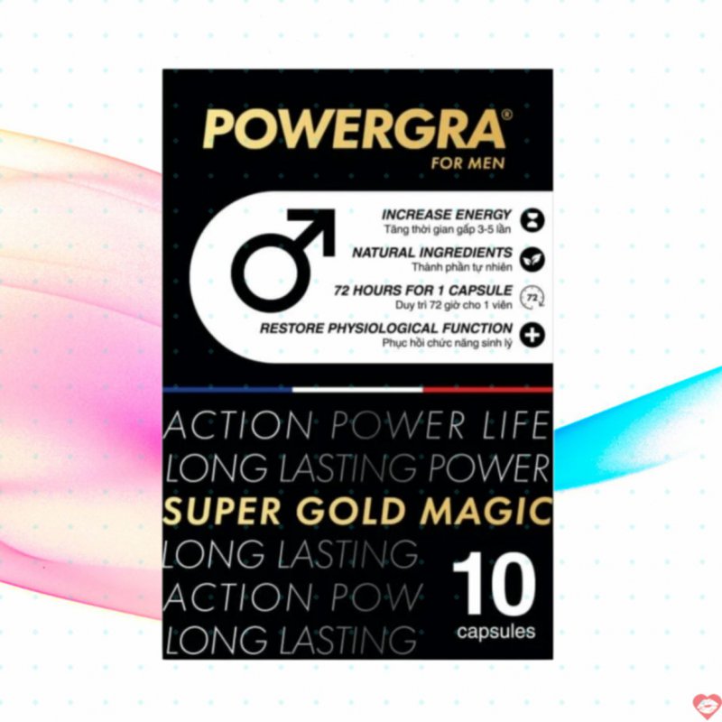 Powergra Supper Gold Magic viên uống giúp kéo dài thời gian nam giới hiệu quả 