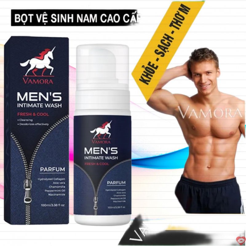 Bọt Vệ Sinh Nam Vamora 100ml Mát Lạnh Sảng Khoái Khả Năng Sâu 