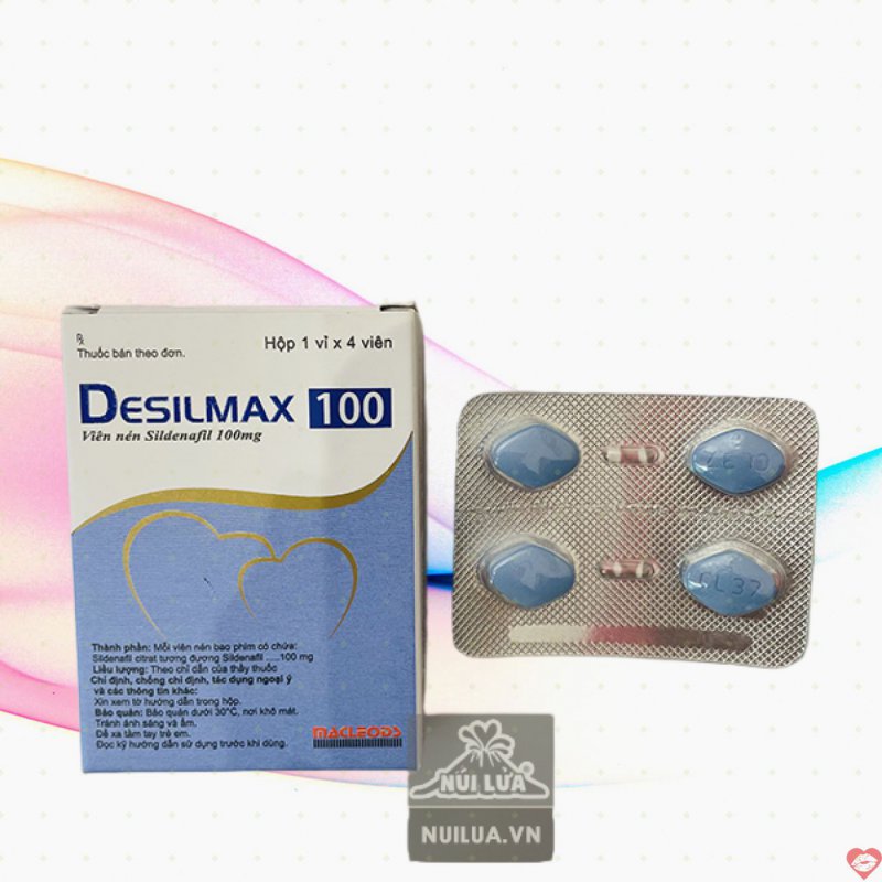 Thuốc cường dương Desilmax 100mg 4 viên tăng cường sinh lực nam 