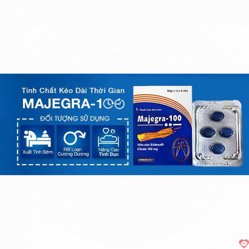 Majegra 100mg tăng cường cương dương, kéo dài thời gian hiệu quả 
