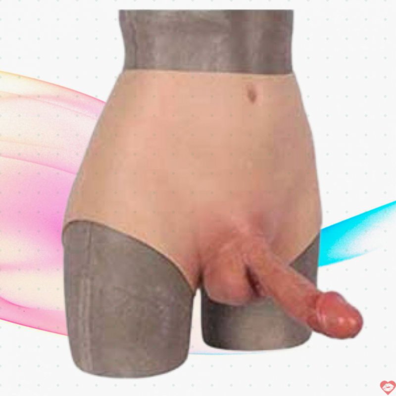 DV65X Dương vật giả có quần liền da cao cấp cho les quan hệ như thật