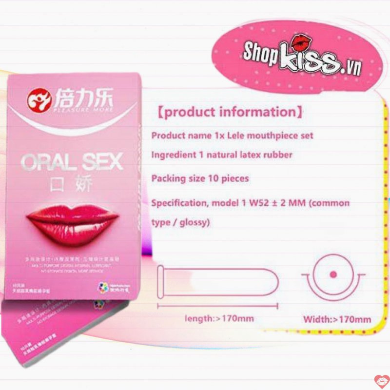 Bao cao su quan hệ miệng Oral Sex phòng tránh bệnh an toàn 