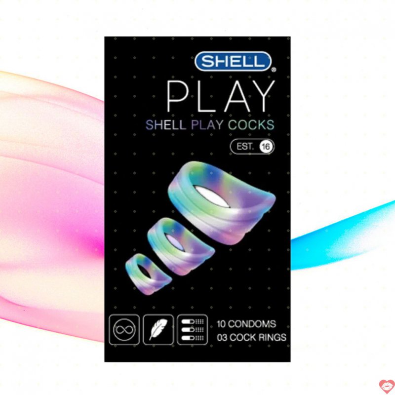 Bao cao su Shell Play Cocks 6 tính năng tặng vòng kéo dài 