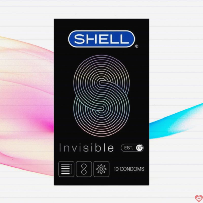 Bao cao su Shell Invisible siêu mỏng kéo dài thời gian an toàn thoải mái hộp 10 