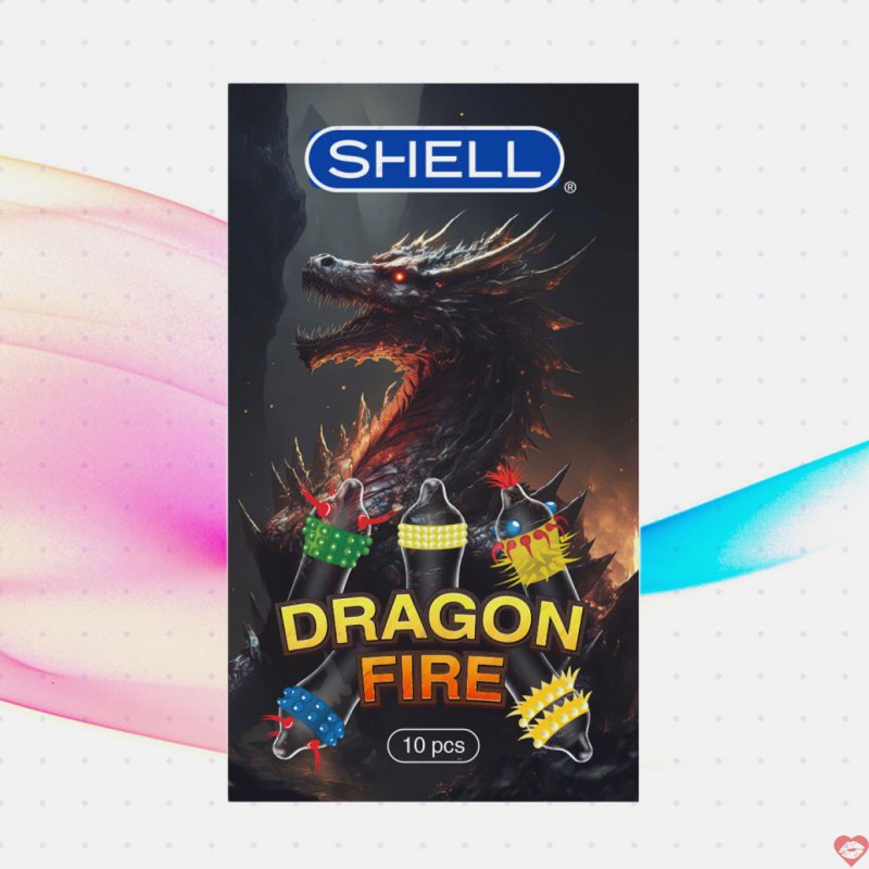 Bao cao su Shell Dragon Fire 10 cái gai bi nổi, tăng khoái cảm cực đỉnh 