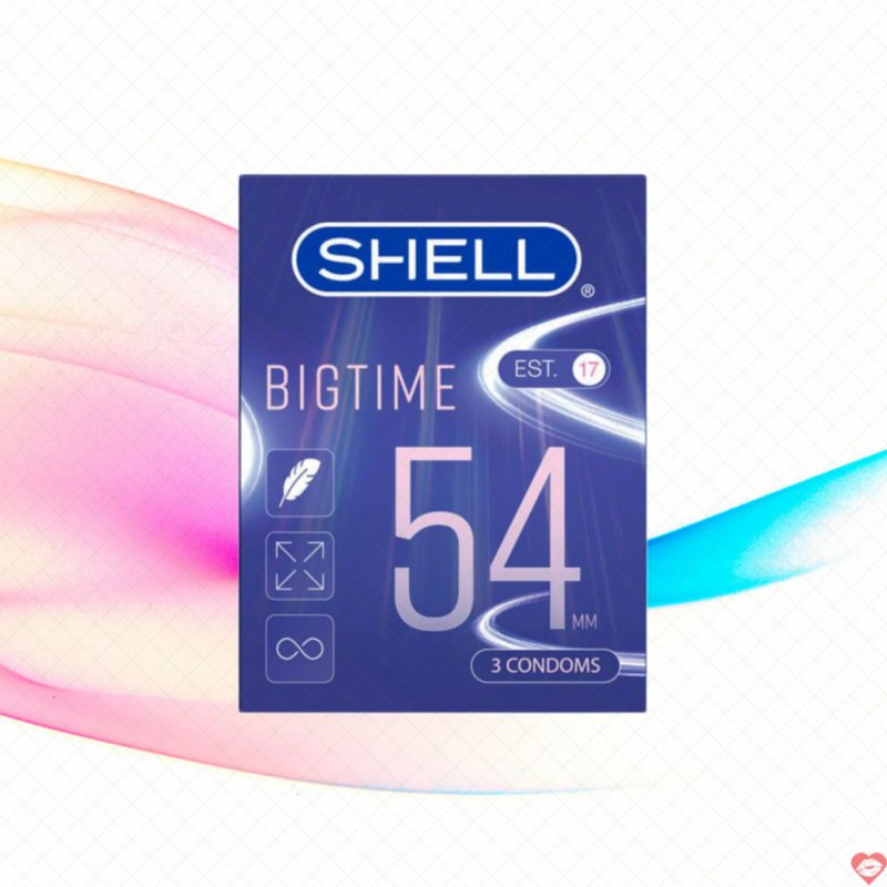 Bao cao su Shell Bigtime siêu mỏng size 54mm chống tuột bền bỉ 