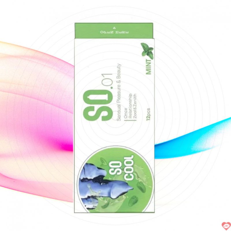 Bao cao su SO Cool bạc hà mỏng, hương thơm bạc hà tươi mát kích thích 