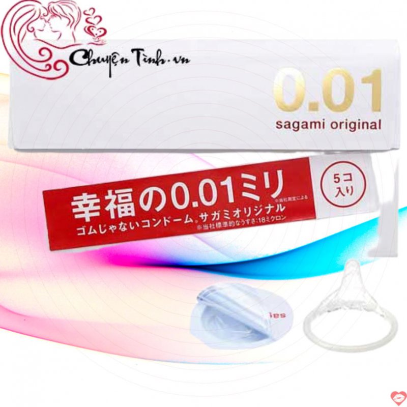 Bao Cao Su Sagami Original 0.01 Siêu Mỏng Nhật Bản 