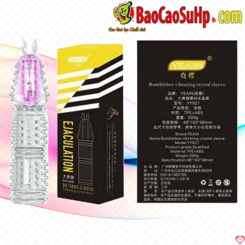 Bao cao su donden sừng bò rung đầu siêu kích thích tăng khoái 