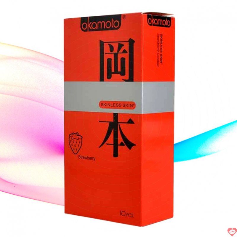 Bao Cao Su Okamoto Skinless Skin Hương Dâu Ngọt Ngào Kích Thích 