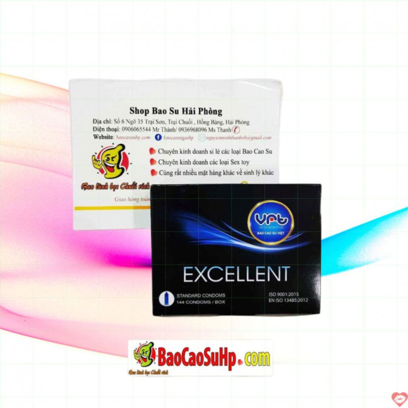 Bao cao su VRT EXCELLENT 144 cái, giá rẻ, chất lượng Việt Nam 