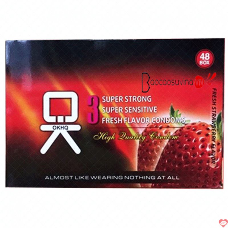 Bao cao su Ok hương dâu chất lượng cao giá tốt cho gia đình 