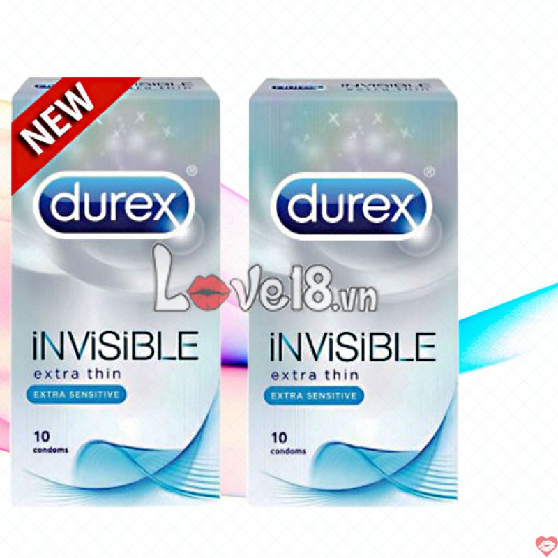 Bao Cao Su Durex Invisible Mỏng Siêu Cảm Giác Tự Nhiên An Toàn 