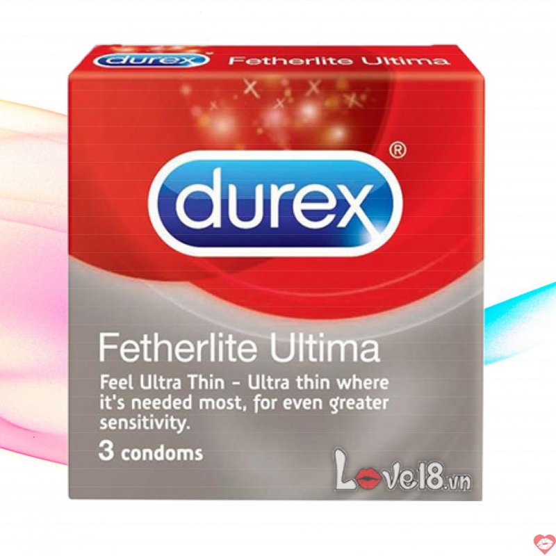 Bao Cao Su Durex Siêu Mỏng Fetherlite Ultima Hộp 3 Cái An Toàn 