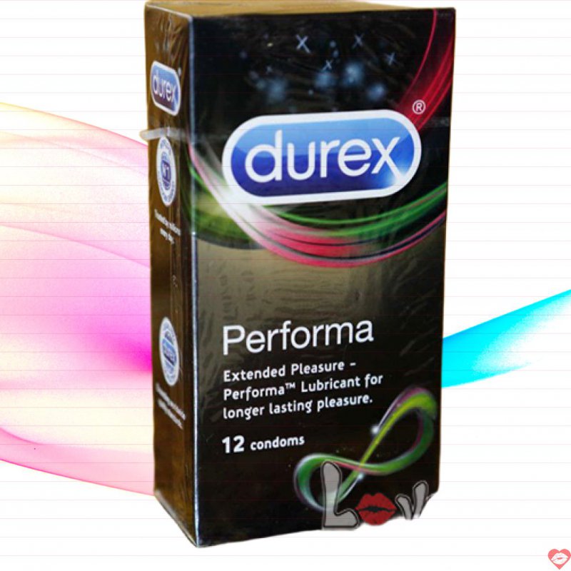 Bao Cao Su Kéo Dài Durex Performa Mỏng An Toàn Hộp 12 Cái 