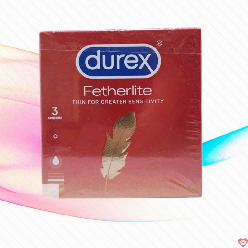Bao Cao Su Durex Fetherlite Đỏ Lông Gà Siêu Mỏng 