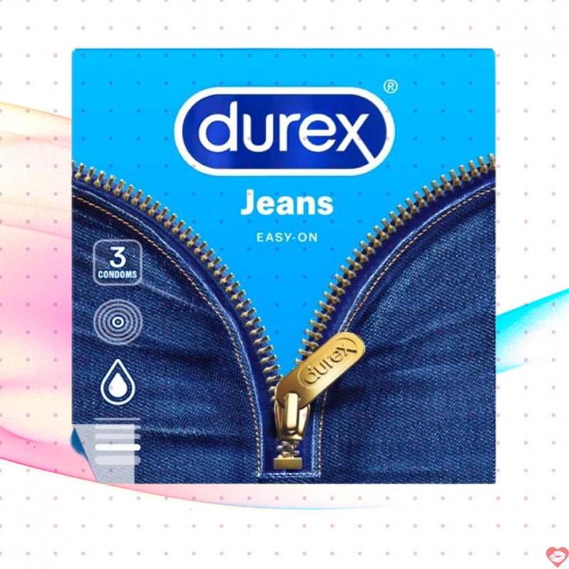 Durex Jeans Easy On Bao cao su bôi trơn nhiều tăng khoái cảm 
