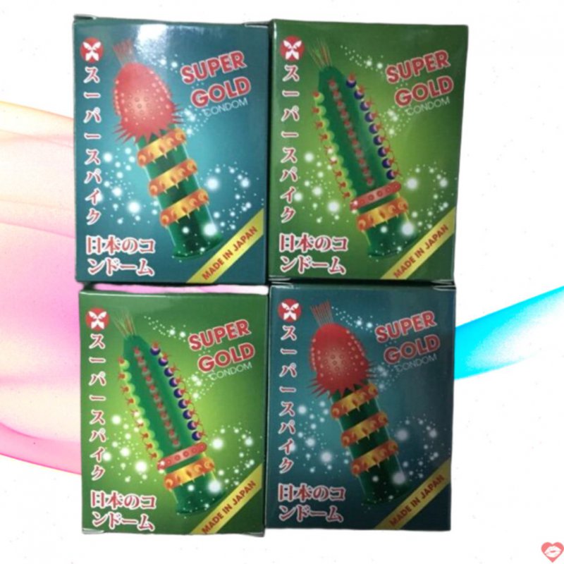 Bao cao su Super Gold Nhật gân gai bi tăng khoái cảm cao cấp 